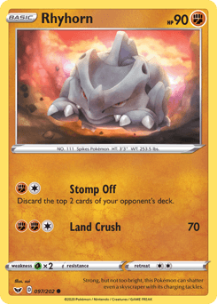 Rhyhorn 97/202 — Sword & Shield