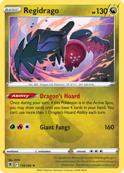 Regidrago Pokémon card