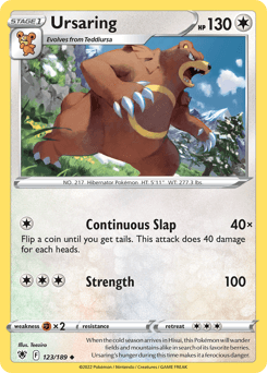 Ursaring Pokémon card