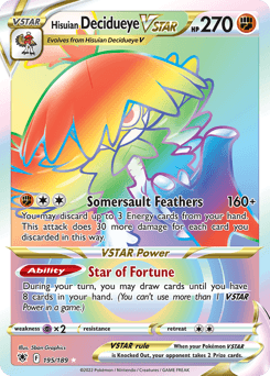 Hisuian Decidueye VSTAR 195/189 — Astral Radiance
