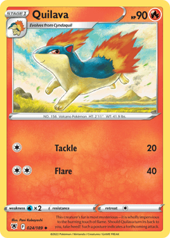 Quilava Pokémon card
