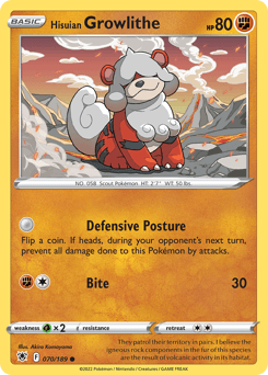 Hisuian Growlithe 70/189 — Astral Radiance