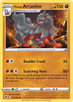 Hisuian Arcanine 71/189 — Astral Radiance