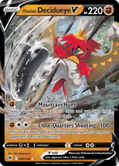 Hisuian Decidueye V 83/189 — Astral Radiance