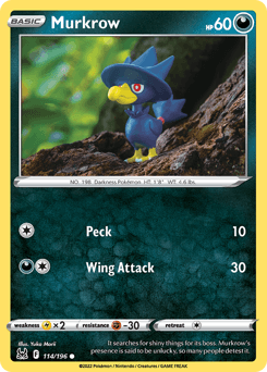 Murkrow 114/196 — Lost Origin