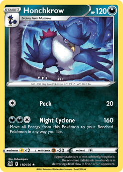 Honchkrow 115/196 — Lost Origin