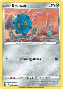 Bronzor 125/196 — Lost Origin