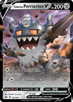 Galarian Perrserker V 129/196 — Lost Origin