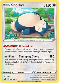 Snorlax 143/196 — Lost Origin