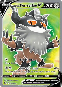 Galarian Perrserker V 183/196 — Lost Origin