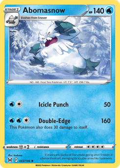 Abomasnow 43/196 — Lost Origin