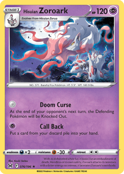Hisuian Zoroark 76/196 — Lost Origin