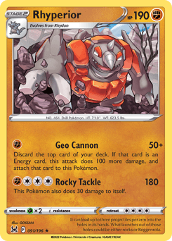 Rhyperior 91/196 — Lost Origin