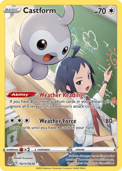 Castform Pokémon card
