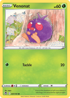 Venonat 1/195 — Silver Tempest
