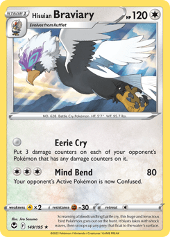 Hisuian Braviary 149/195 — Silver Tempest
