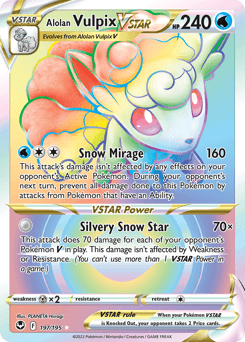 Alolan Vulpix VSTAR 197/195 — Silver Tempest