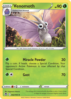 Venomoth 2/195 — Silver Tempest