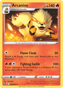 Arcanine 20/195 — Silver Tempest