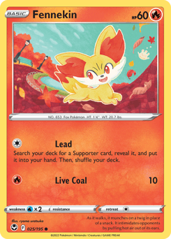Fennekin 25/195 — Silver Tempest