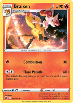 Braixen 26/195 — Silver Tempest