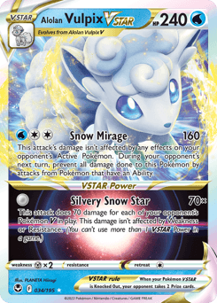 Alolan Vulpix VSTAR 34/195 — Silver Tempest