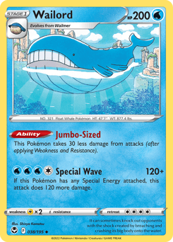 Wailord 38/195 — Silver Tempest