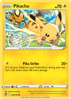 Pikachu 49/195 — Silver Tempest