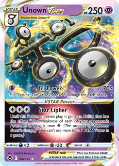 Unown VSTAR 66/195 — Silver Tempest