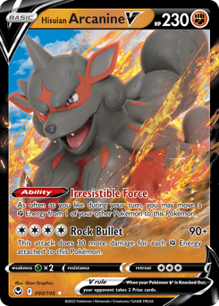 Hisuian Arcanine V 90/195 — Silver Tempest