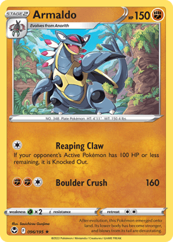 Armaldo Pokémon card