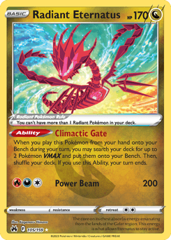 Radiant Eternatus 105/159 — Crown Zenith