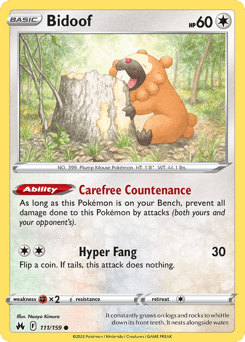 Bidoof Pokémon card