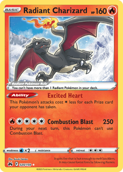 Radiant Charizard 20/159 — Crown Zenith