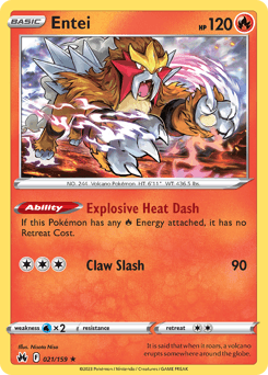 Entei 21/159 — Crown Zenith