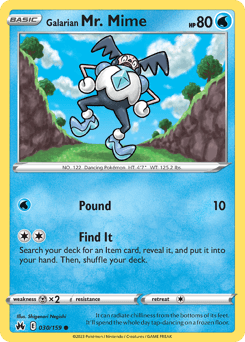 Galarian Mr. Mime 30/159 — Crown Zenith