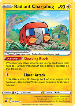 Radiant Charjabug 51/159 — Crown Zenith