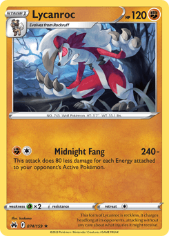 Lycanroc 74/159 — Crown Zenith