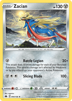 Zacian 94/159 — Crown Zenith
