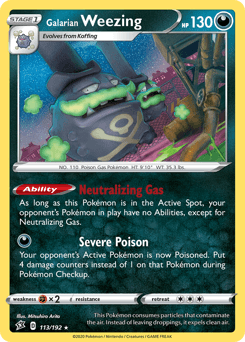 Galarian Weezing 113/192 — Rebel Clash
