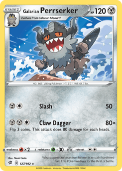 Galarian Perrserker 127/192 — Rebel Clash