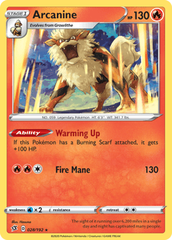 Arcanine 28/192 — Rebel Clash
