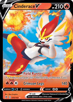 Cinderace V 35/192 — Rebel Clash