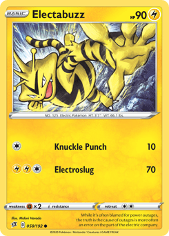 Electabuzz 58/192 — Rebel Clash