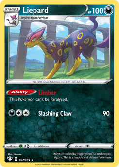 Liepard 107/189 — Darkness Ablaze
