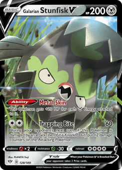 Galarian Stunfisk V 128/189 — Darkness Ablaze