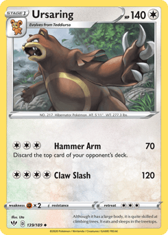 Ursaring 139/189 — Darkness Ablaze