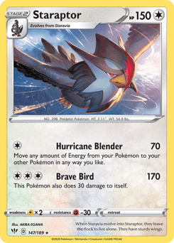 Staraptor 147/189 — Darkness Ablaze