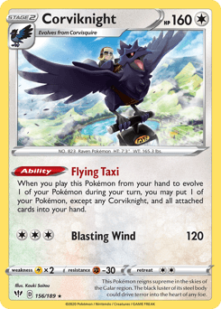 Corviknight 156/189 — Darkness Ablaze