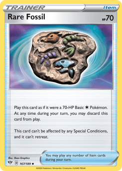 Rare Fossil 167/189 — Darkness Ablaze